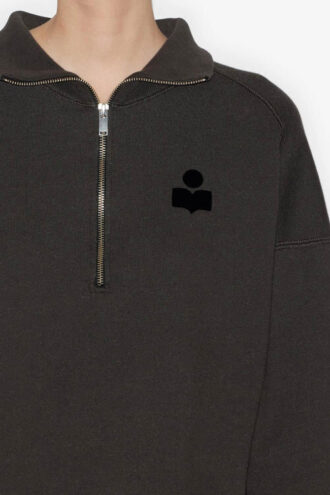 Ross kort sweatshirt i bomuld med opretstående krave
