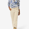 Rusak silke-bluse med rosenprint