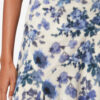 Sakura lang stretch-silkenederdel med print