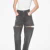 Salia Loose Fit Denim Jeans med lynlåse Salia Loose Fit Denim Jeans med lynlåse