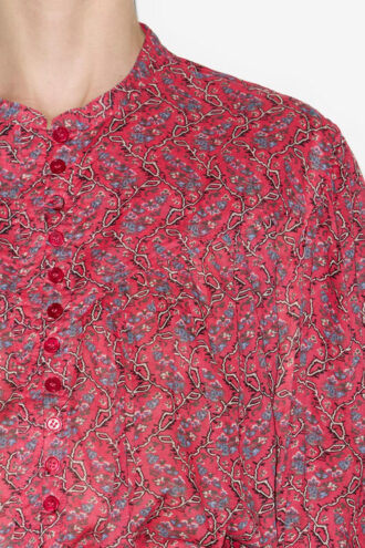 Salika-bluse i bomuldsvoile med print