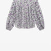 Salika Bluse i bomuldsvoile med print og rynk