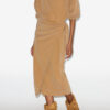 Sandrina lang draperet jersey-sweatshirtkjole