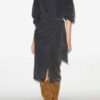 Sandrina lang draperet jersey-sweatshirtkjole