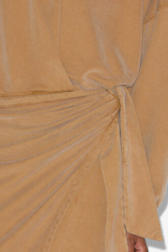 Sandrina lang draperet jersey-sweatshirtkjole