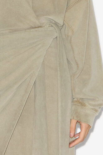 Sandrina lang draperet jersey-sweatshirtkjole