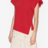 Sebani Asymmetrisk ensfarvet bomulds-T-shirt Sebani Asymmetrisk ensfarvet bomulds-T-shirt