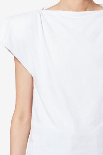 Sebani asymmetrisk T-shirt med korte ærmer
