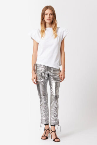 Sebani polstret asymmetrisk T-shirt