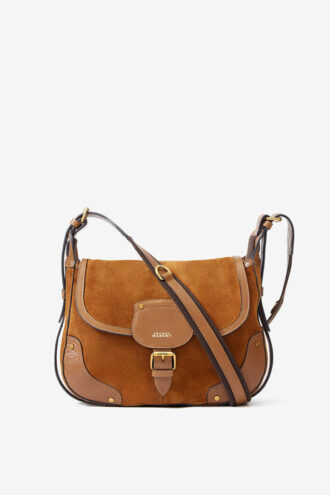 Sierra S ruskindskalveskind messenger bag