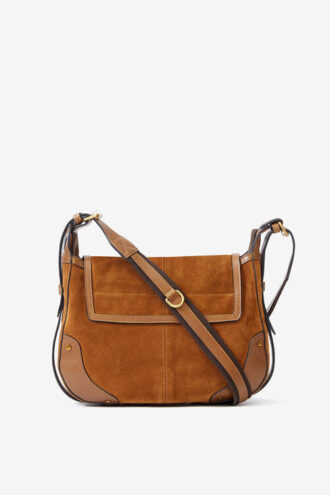 Sierra S ruskindskalveskind messenger bag