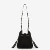 Silao flettet ruskindskalveskind bucket bag
