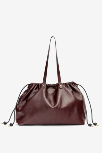 Silven E/W skinnende læder totebag