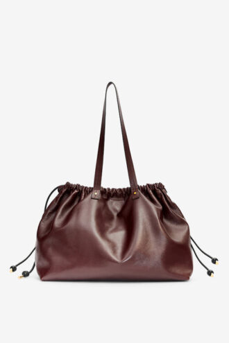 Silven E/W skinnende læder totebag