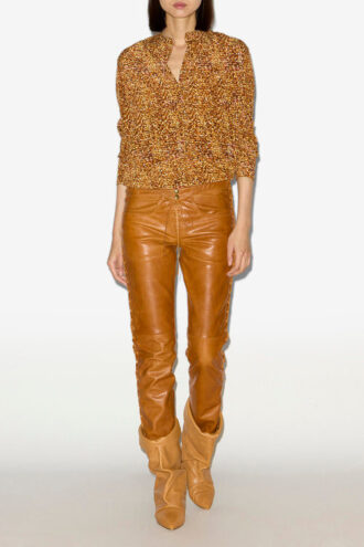 Sima Bluse i silke med print