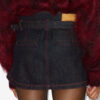 Siyen draperet denim miniskirt