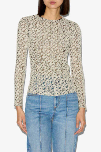 Soline broderet tylbluse