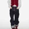 Stely jeans med brede ben i bomuld