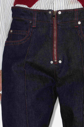 Stely jeans med brede ben i bomuld