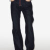 Stely jeans med brede ben i bomuld
