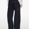 Stely jeans med brede ben i bomuld