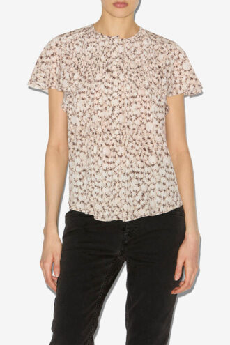 Synda silketop med print