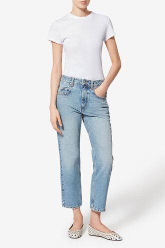 Taomi Ribbet kortærmet bomulds-T-shirt