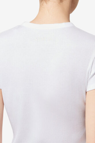Taomi Ribbet kortærmet bomulds-T-shirt