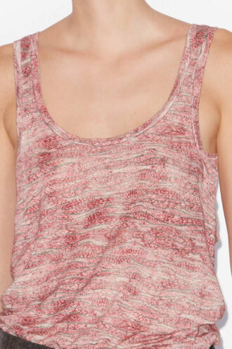 Thea tank top i linned med print