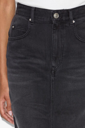Tilauria midi-nederdel i fin denim
