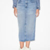 Tilauria midi-nederdel i fin denim