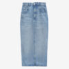 Tilauria midi-nederdel i fin denim
