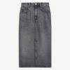 Tilauria midi-nederdel i fin denim