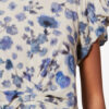 Tullya Top i stretchsilke med print og drapering