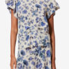 Tullya Top i stretchsilke med print og drapering
