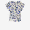 Tullya Top i stretchsilke med print og drapering