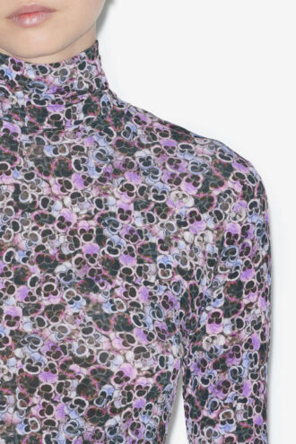 Vanessa kjole med rullekrave i ensfarvet jersey
