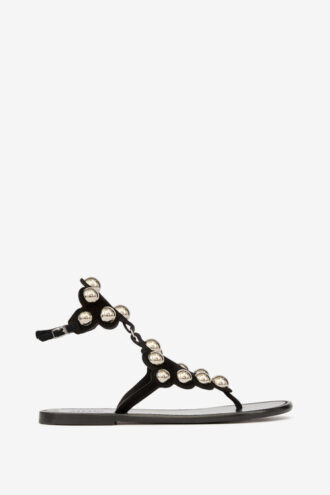 Velvee sandaler i ruskind med smykker