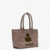 Yenky Zipped taske i falmet bomuld med logo Yenky Zipped taske i falmet bomuld med logo