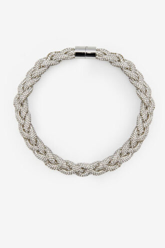 Yua flettet rhinestone-choker