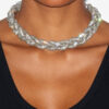 Yua flettet rhinestone-choker