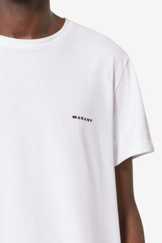 Zafferh kortærmet ensfarvet bomulds-T-shirt