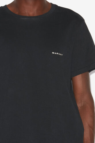Zafferh kortærmet ensfarvet bomulds-T-shirt