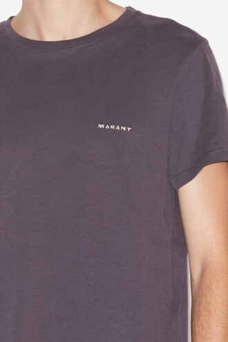 Zafferh kortærmet ensfarvet bomulds-T-shirt