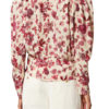 Zarga kort top i stretch-silke med print