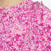 Zarga Plisseret bluse i printet silke