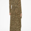 Zeidi draperet kjole med leopardprint
