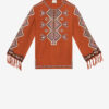 Zelda broderet Matka silke bluse