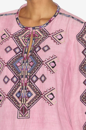 Zelda broderet Matka silke bluse