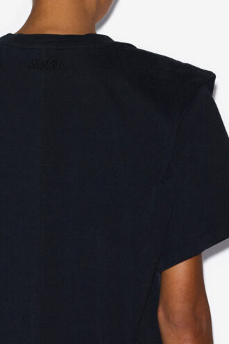 Zelitos ensfarvet bomulds-T-shirt med skulderpuder